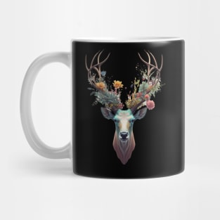 Dear Head with Flower Horn 2 Mug